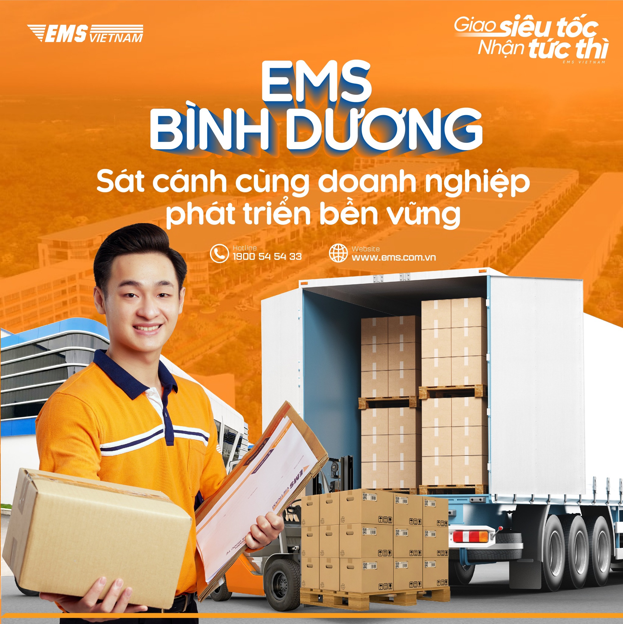 EMS EMS Việt Nam khai trương bưu cục phục vụ khách hàng lớn tại Bình