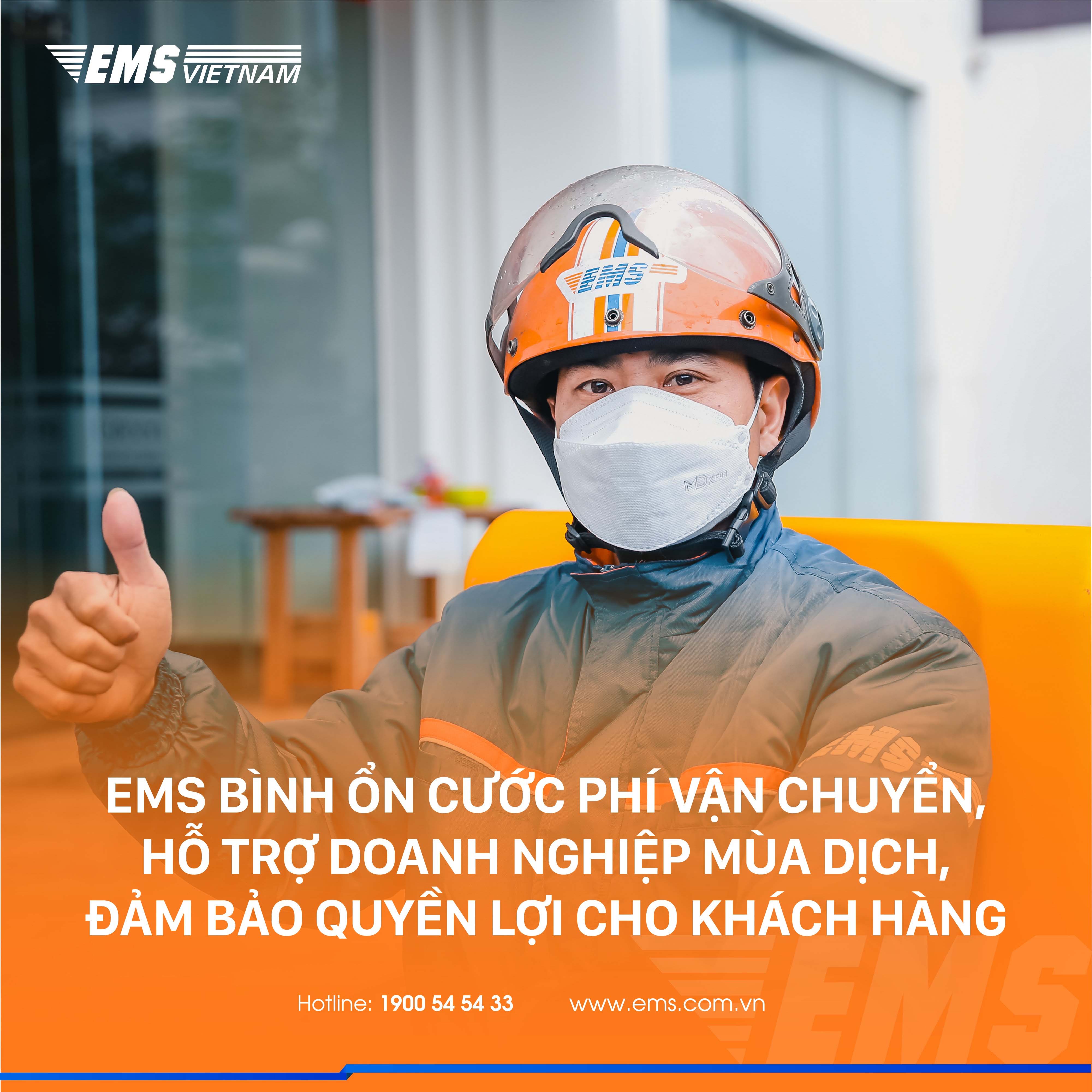EMS EMS Việt Nam bình ổn cước phí vận chuyển, đảm bảo quyền lợi cho