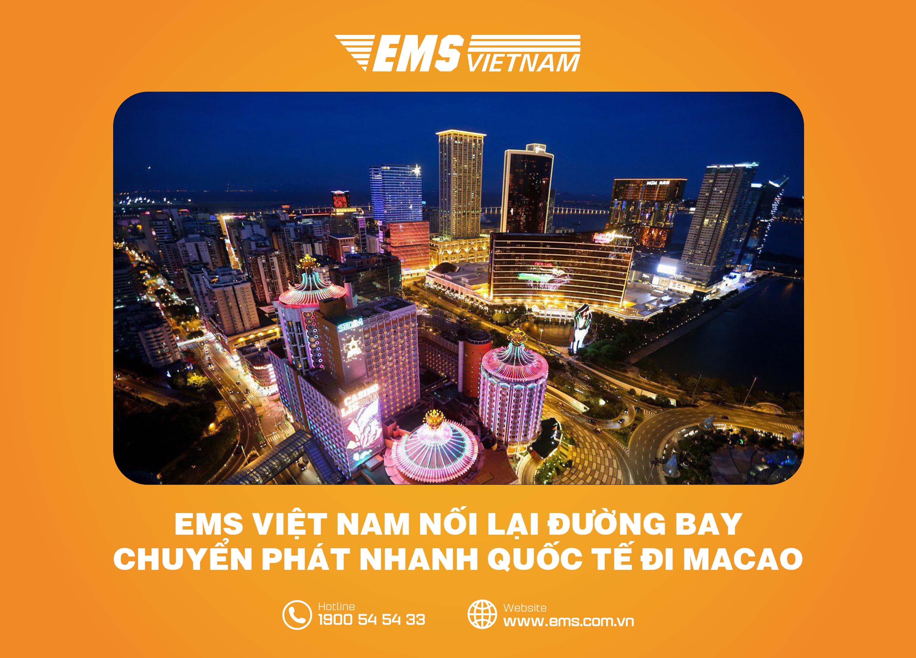 EMS EMS Việt Nam nối lại đường bay chuyển phát nhanh Quốc tế đi Macao